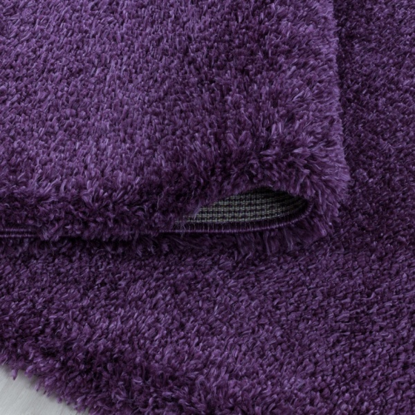 Fluffy Shaggy Plain Purple Rug